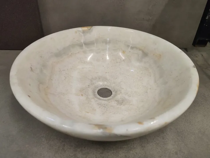 Helles Onyx Marmor Waschbecken