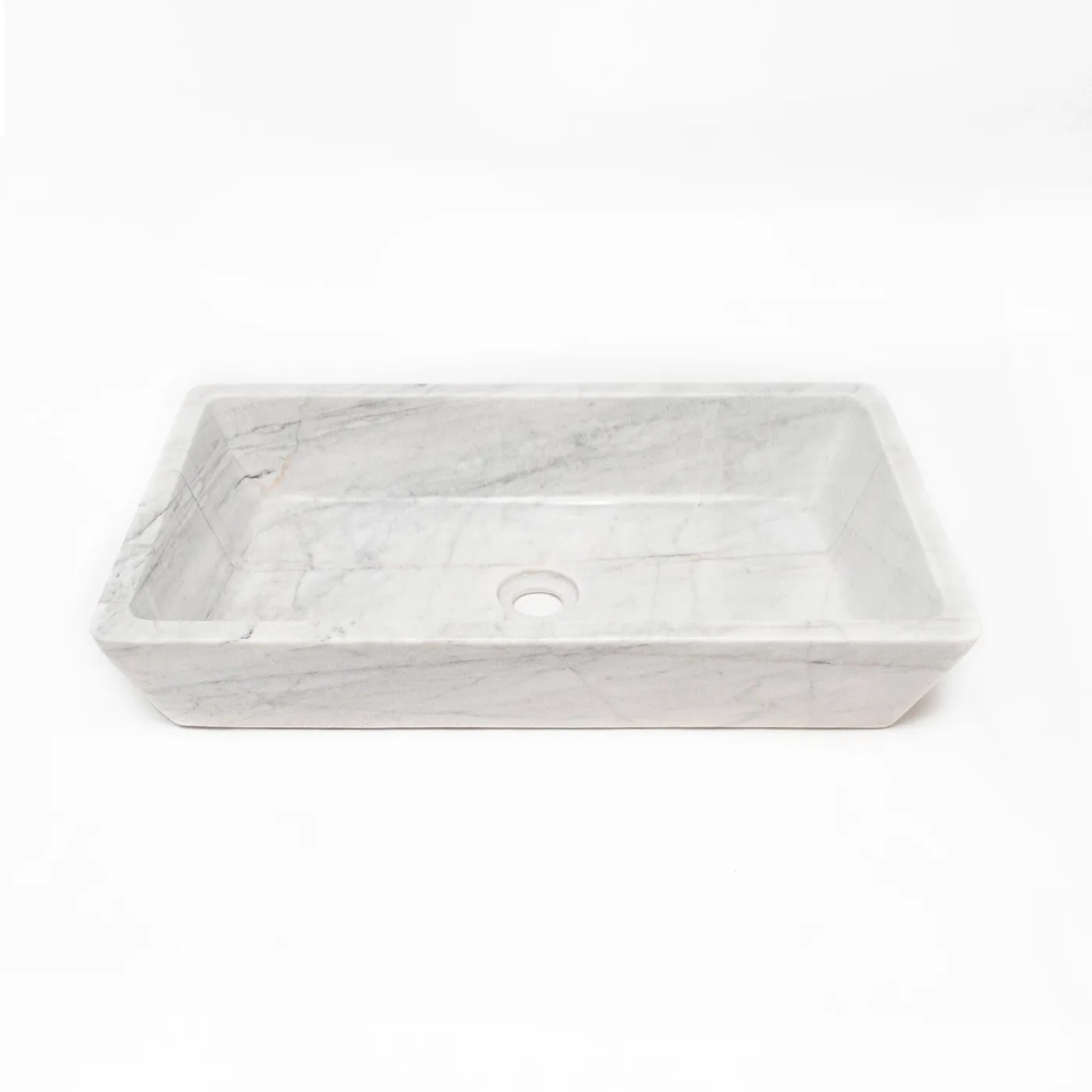 Kentro White Dream Edged | Marmor Waschbecken – Ansicht 1
