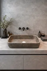 Lavinio Brown Curved | Marmor-Waschbecken – Ansicht 3