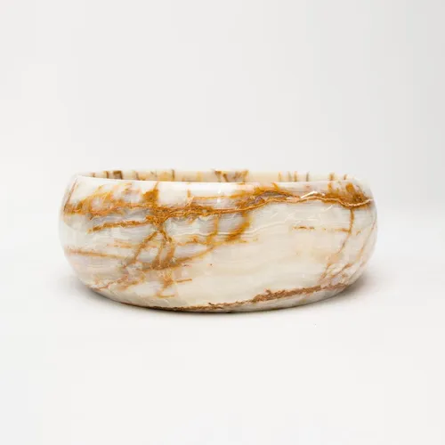 Vintage Copper Shell | Marmor Waschbecken – Ansicht 1