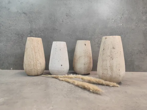 Travertin Vase "schlicht und chic" – Ansicht 1