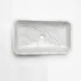 Kentro White Thunder Curved | Marmor Waschbecken – Ansicht 2