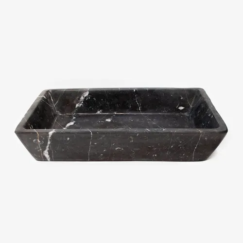 Kentro Black Thunder Edged | Marmor Waschbecken – Ansicht 1