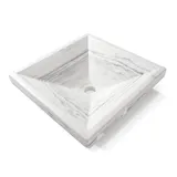 Tar White Steep | Marmor Waschbecken – Ansicht 1