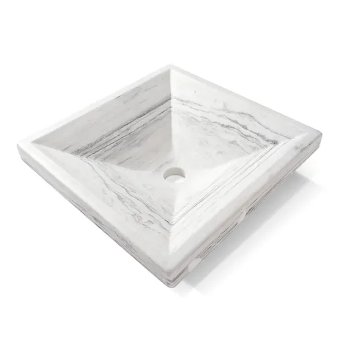 Tar White Steep | Marmor Waschbecken – Ansicht 1
