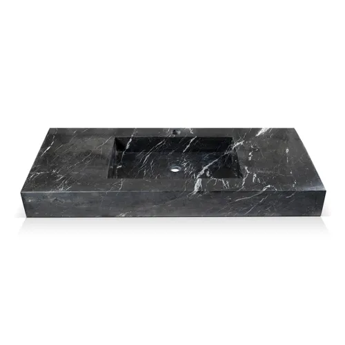Midnight Obsidian | XXL Marmor Waschbecken – Ansicht 1