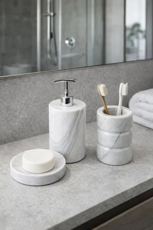 accessoires - Accessoires | Marmor Seifenspender Set "Exquisite"