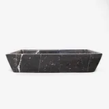 Kentro Black Thunder Edged | Marmor Waschbecken – Ansicht 2